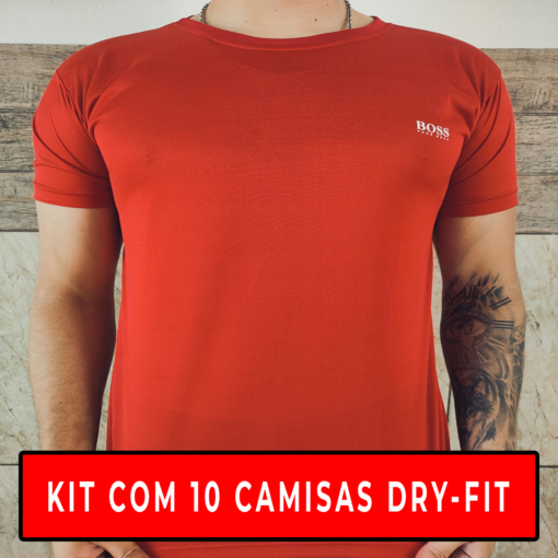 Kit com 10 Camisas Dry-Fit Multimarcas Colmeia