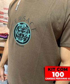 Kit com 100 Camisas Malha Peruana 40.1