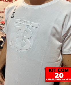 Kit com 20 Camisas Malha Peruana 40.1