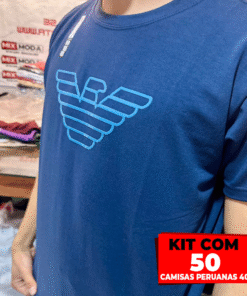 Kit com 50 Camisas Malha Peruana 40.1