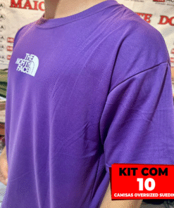 Kit com 10 Camisetas Oversized Suedine
