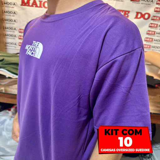 Kit com 10 Camisetas Oversized Suedine