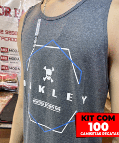 Kit com 100 Camisetas Regatas 100% Algodão – Fio 30.1