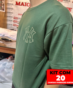 Kit com 20 Camisetas Oversized Suedine
